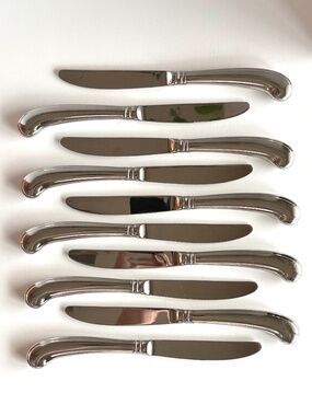 Gorham NEW COLONY Modern Hollow Pistol Knives (10) Stainless Steel Glossy Fair